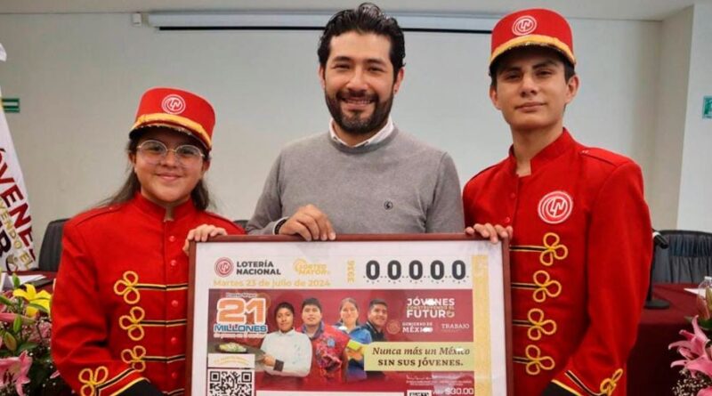 Develan cachito de Lotería de Jóvenes Construyendo el Futuro