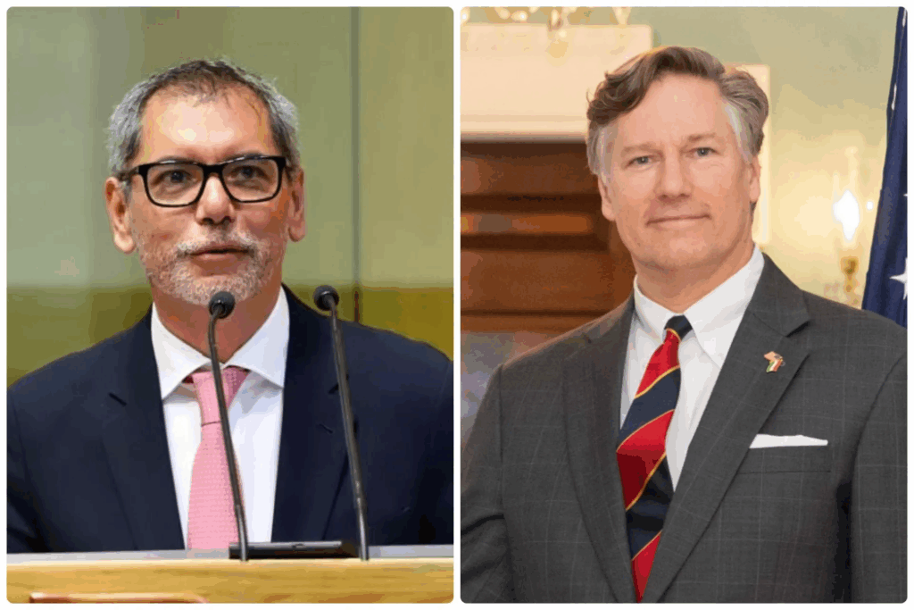 Se reúnen Edgar Amador y Christopher Landau; reafirman compromiso en lucha contra finanzas ilícitas