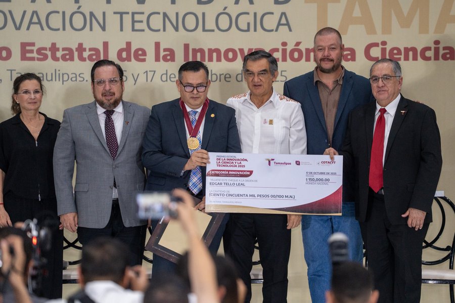 Investigador de la UAT recibe Premio Estatal de Innovación, Ciencia y Tecnología 2025